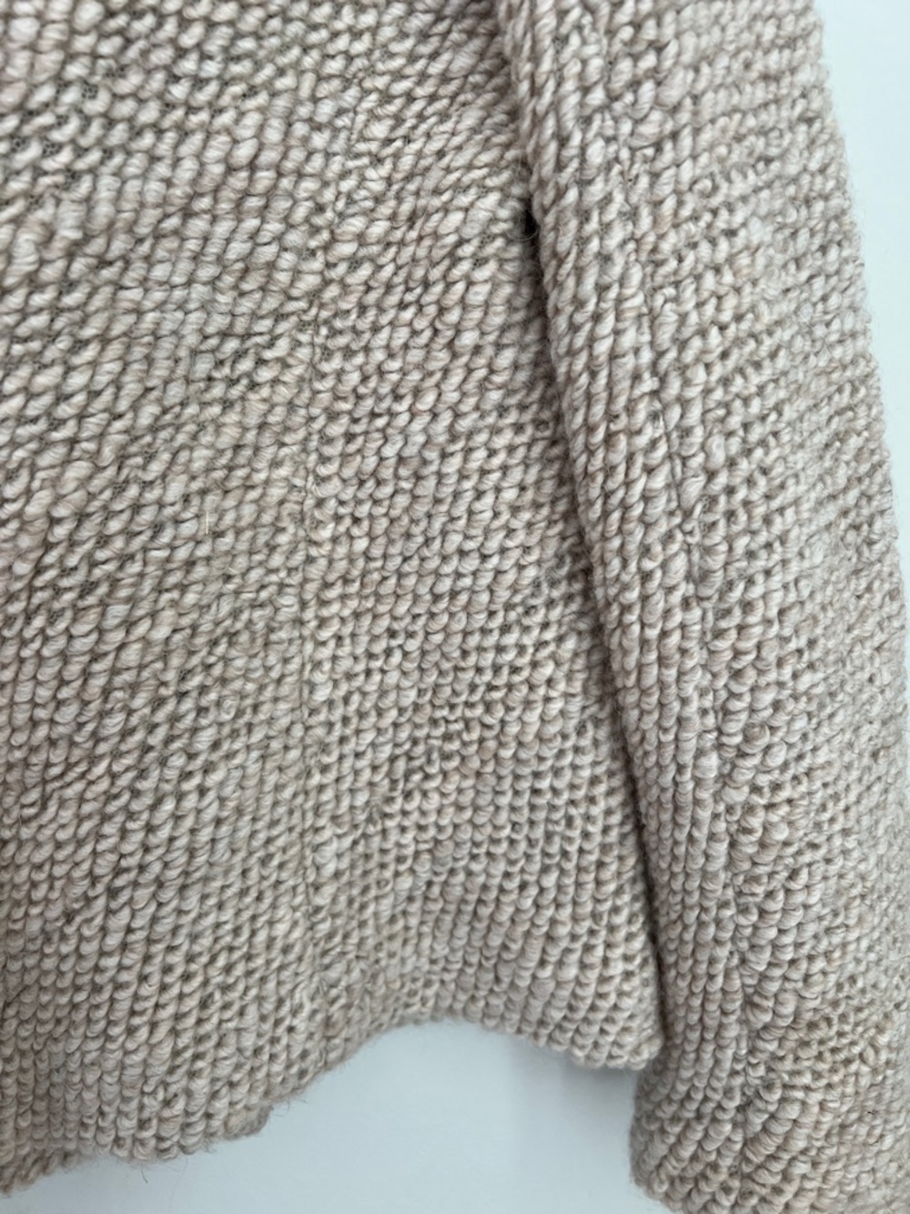 Eileen Fisher Wool Blend Chunky Knit Coatigan in Light Taupe Size M - Picture 13 of 17